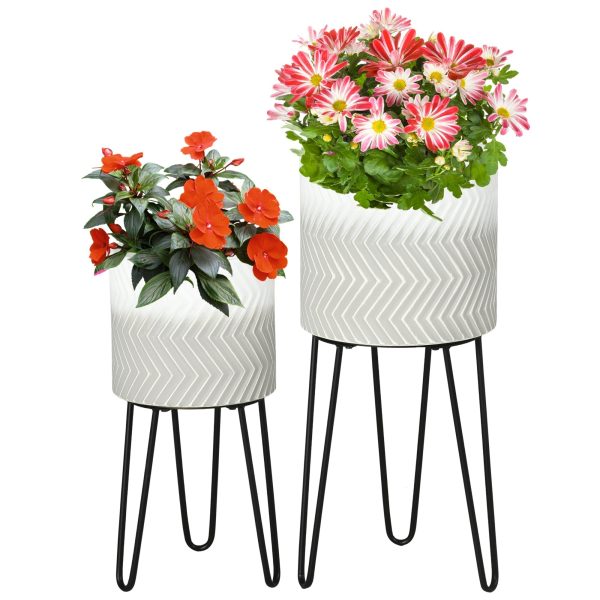 Metal Plant Stand Set of 2 with Legs