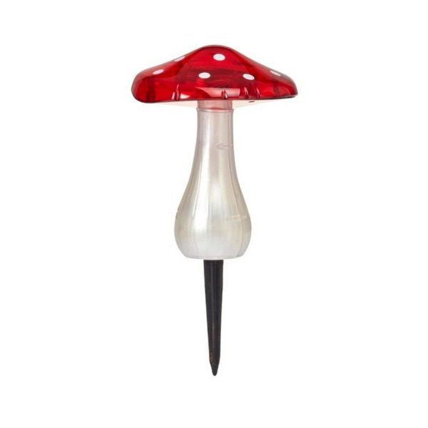 Mushroom Solar Garden Light Ornament Decoration 10 Multicolour LED - 29.5cm by Smart Solar