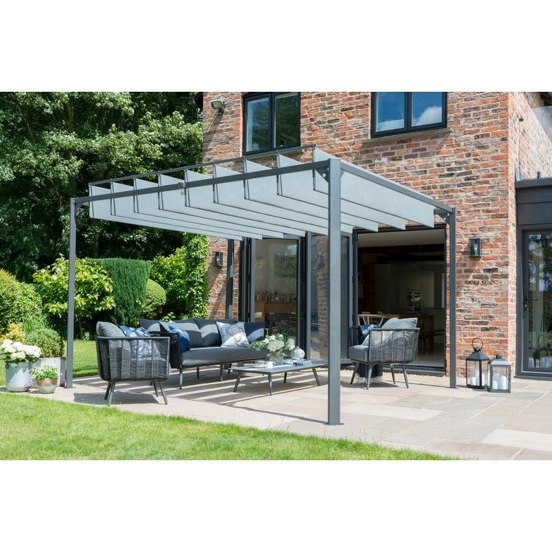 Pandora 3 x 3M Garden Gazebo by Garden Must Haves with a Grey Canopy