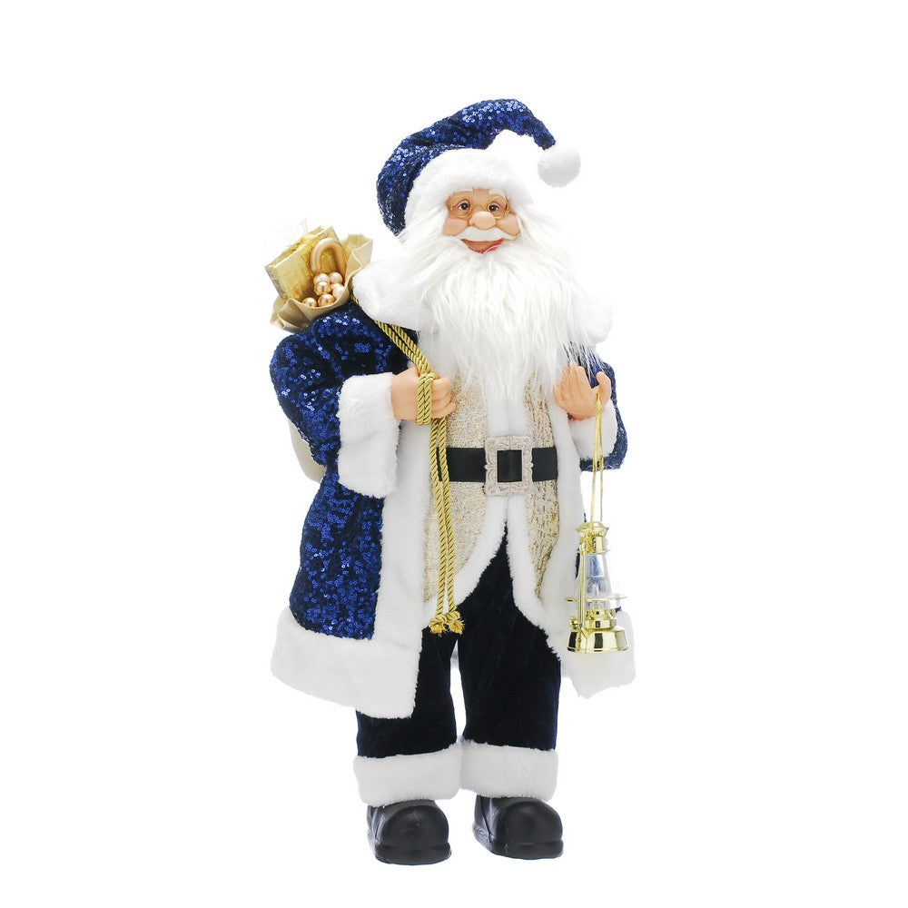 Santa Christmas Decoration Blue & White - 60cm