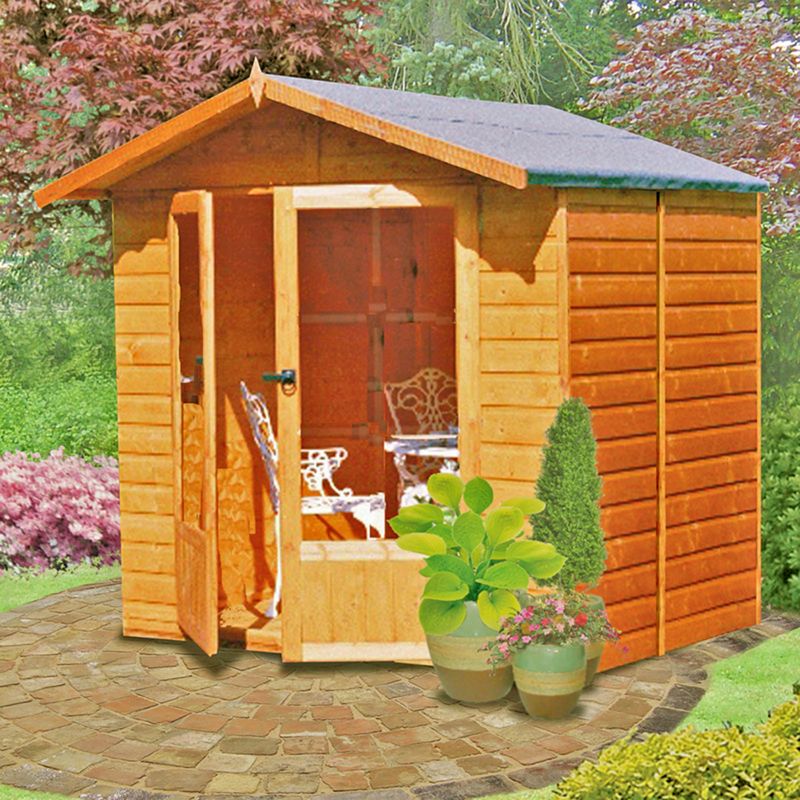 Shire Avance 6' 8" x 6' 3" Apex Summerhouse - Premium Dip Treated Shiplap