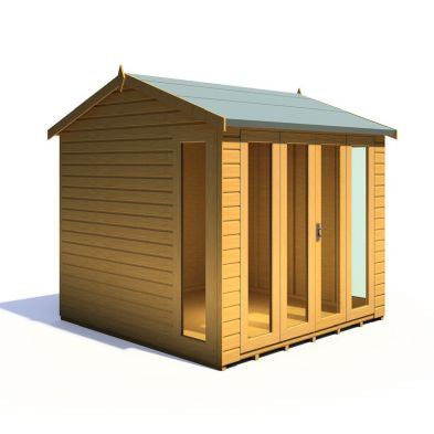 Shire Blenheim 7' 10" x 7' 10" Reverse Apex Summerhouse - Premium Dip Treated Shiplap