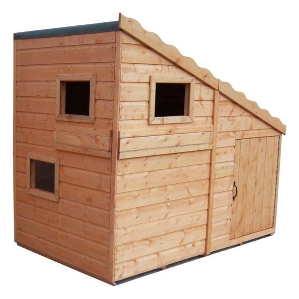 Shire Command Post 5' 10" x 3' 10" Pent Children's Playhouse - Premium Dip Treated Shiplap