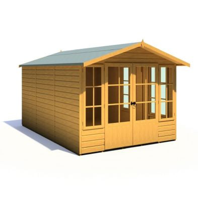 Shire Delmora 11' 6" x 7' 10" Apex Summerhouse - Premium Dip Treated Shiplap