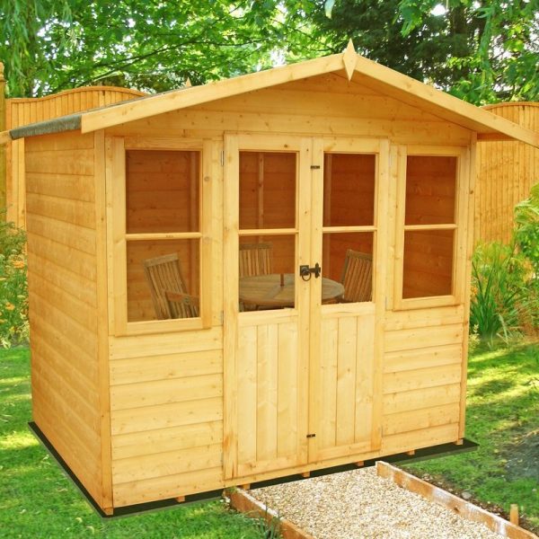 Shire Haddon 6' 8" x 6' 3" Apex Summerhouse - Premium Dip Treated Shiplap