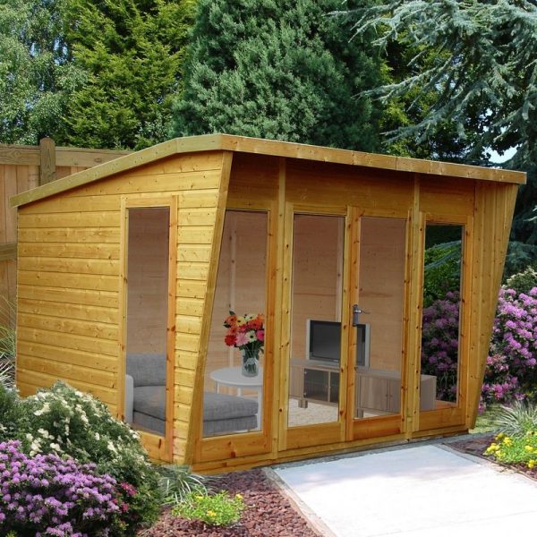 Shire Highclere 10' 5" x 7' 10" Pent Summerhouse - Premium Dip Treated Shiplap