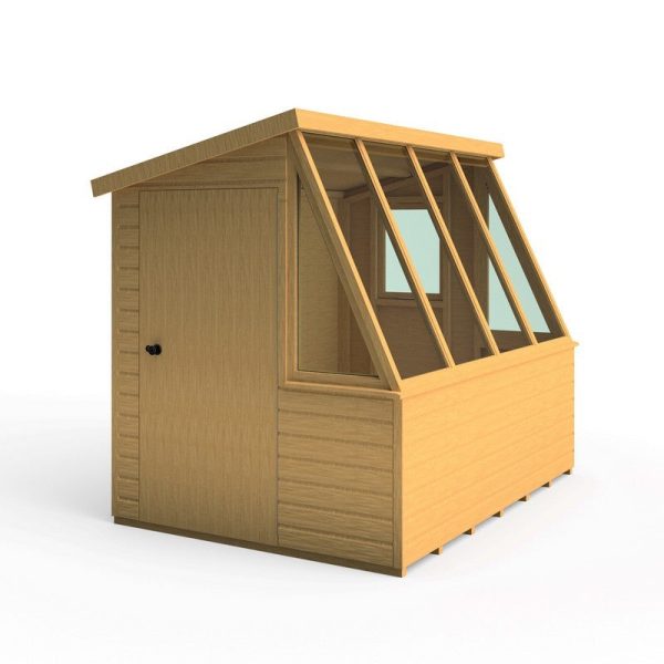 Shire Iceni 8' 3" x 6' 3" Pent Potting Shed - Premium Dip Treated Shiplap