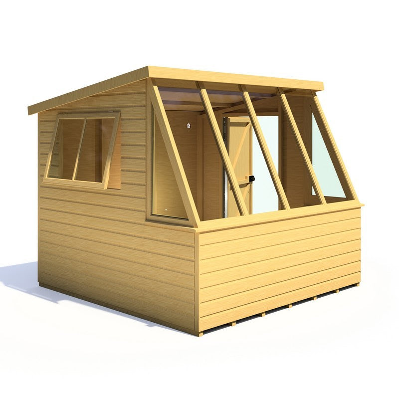 Shire Iceni 8' 3" x 8' 3" Apex Shed - Premium Coated Shiplap