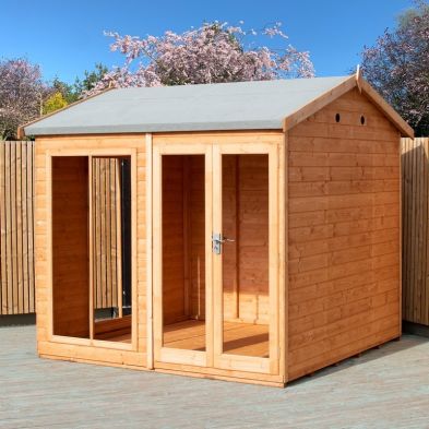 Shire Mayfield 7' 10" x 7' 9" Reverse Apex Summerhouse - Premium Dip Treated Shiplap