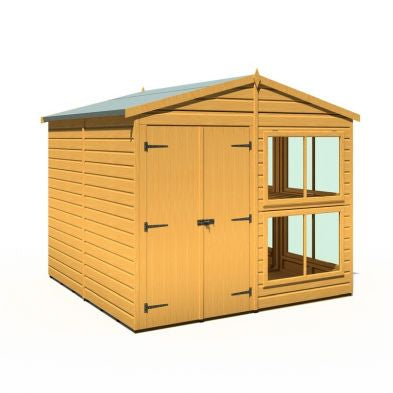 Shire Sun Hut 7' 9" x 8' Apex Potting Shed - Classic Coated Shiplap