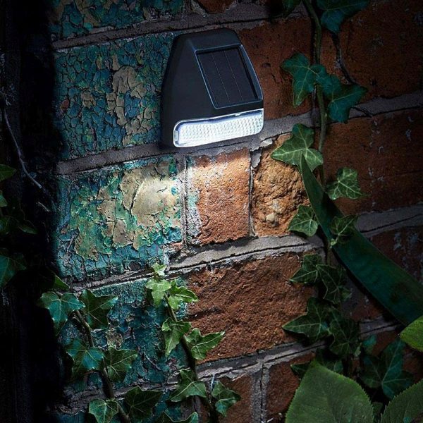 Solar Garden Wall Light White LED - 7.6cm SuperBright by Smart Solar