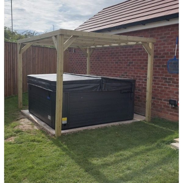 Stalwart 3 x 2.4M Garden Pergola by Croft Slatted