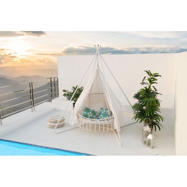 Swinging Hammock by Croft with Cream Cushions