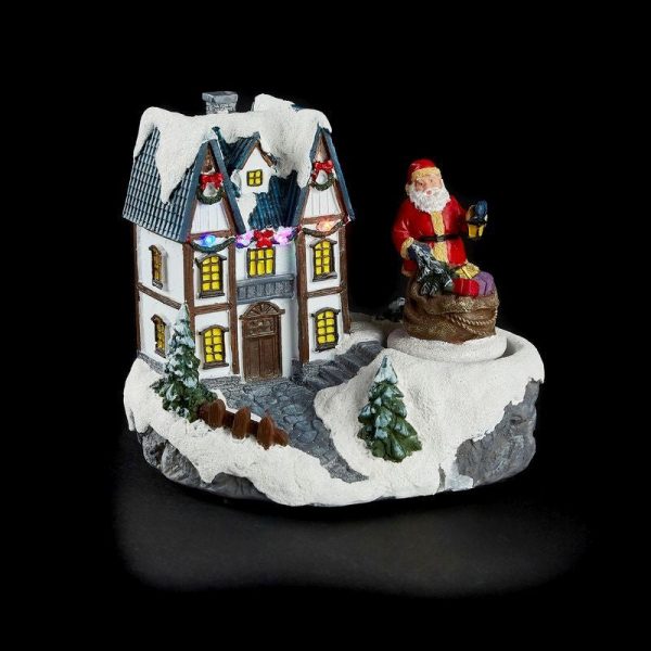 Turning Santa Christmas House Decoration 4 LEDs