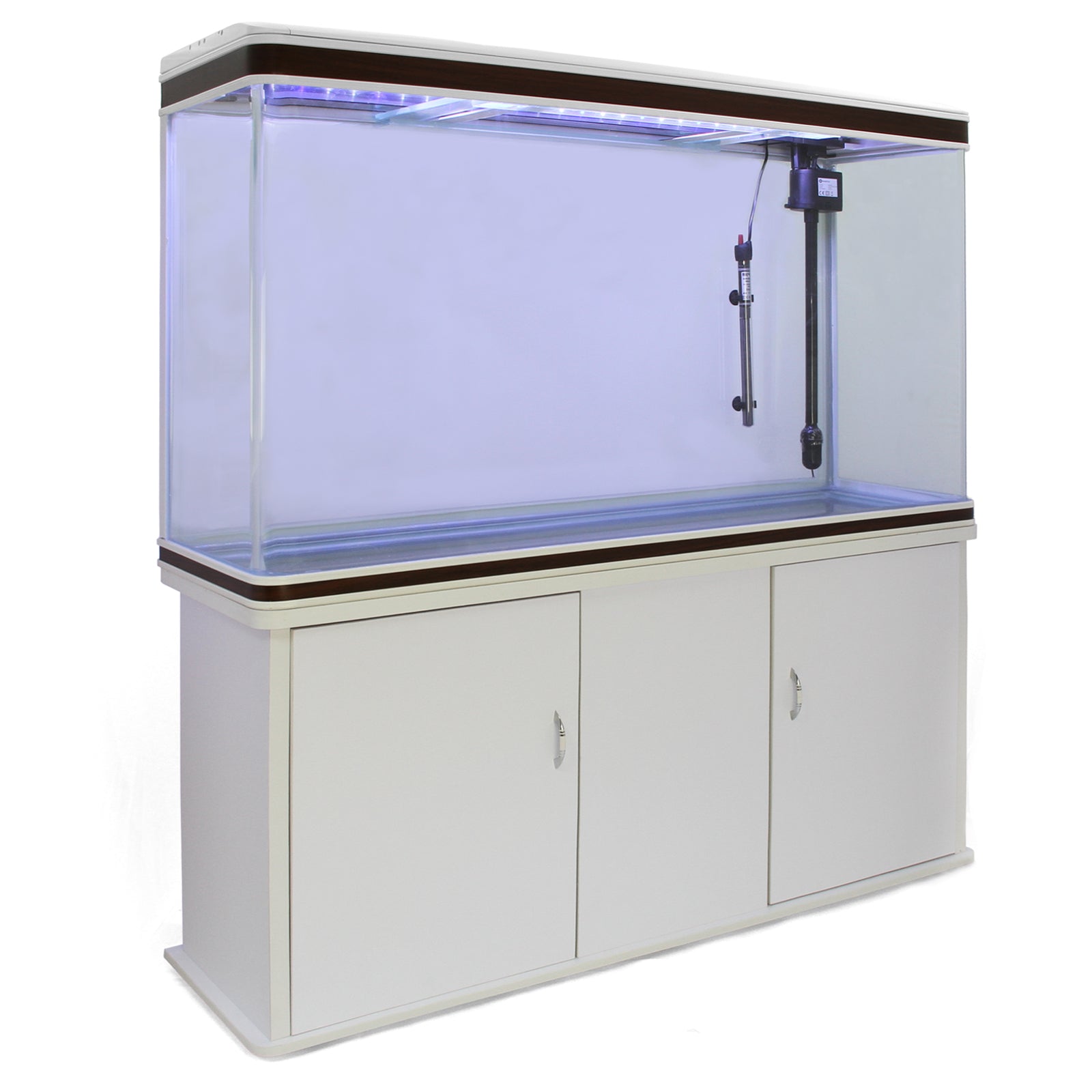 Aquarium Fish Tank & Cabinet - White - EU Plug