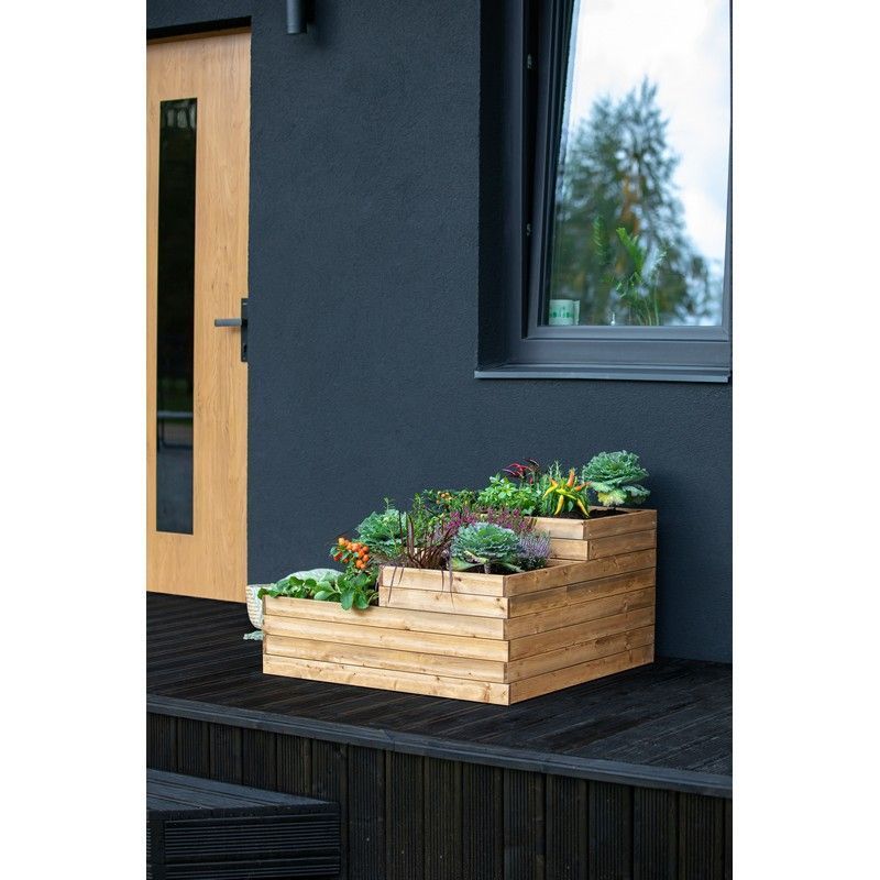 Four Section Planter - Brown by EKJU