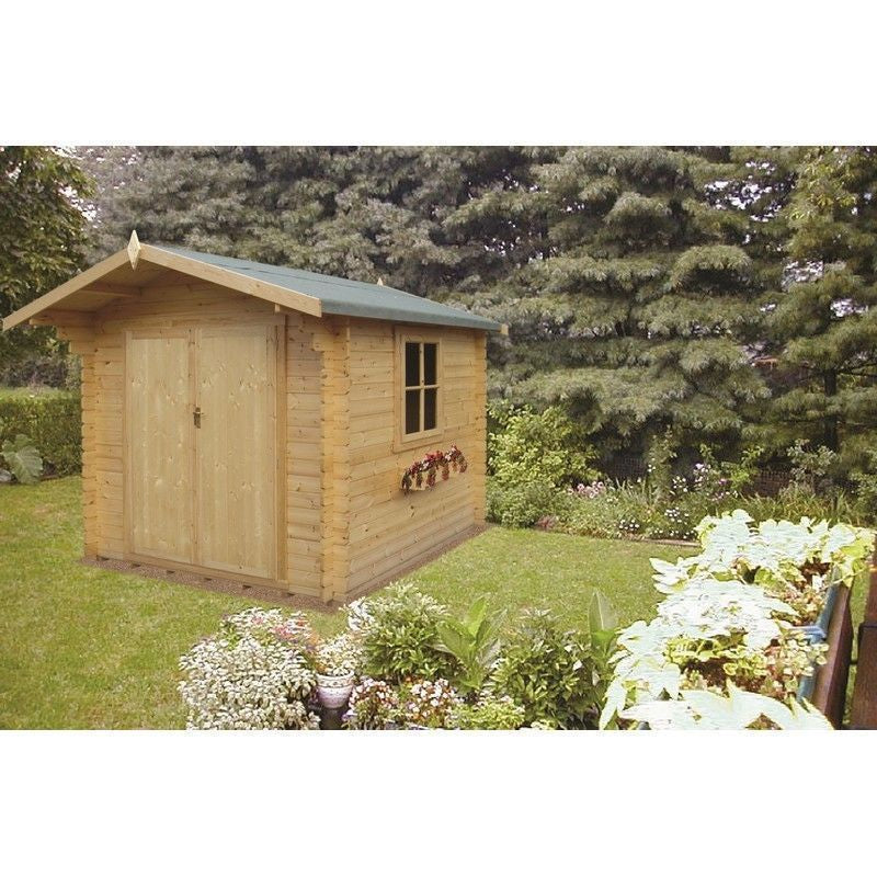 Shire Ashdown 11' 9" x 13' 8" Apex Log Cabin - Premium 28mm Cladding Tongue & Groove