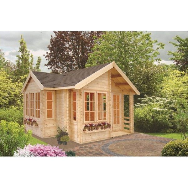 Shire Bedgbury 16' 6" x 16' 6" Apex Log Cabin - Premium 70mm Cladding Tongue & Groove