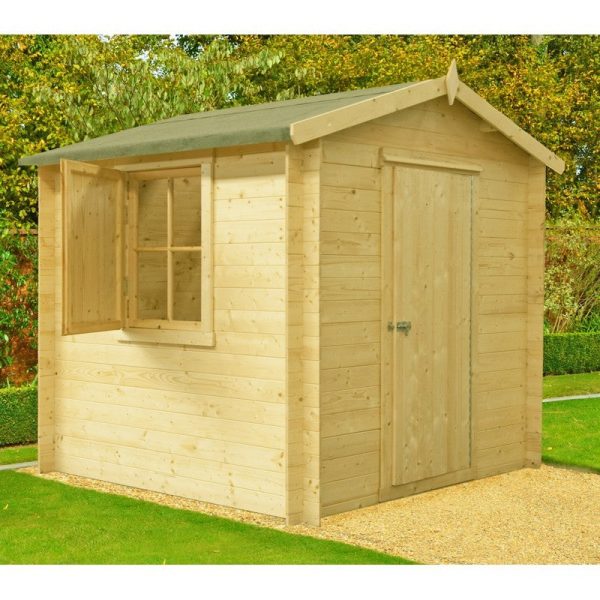 Shire Camelot 10' x 10' Apex Log Cabin - Budget Cladding Tongue & Groove