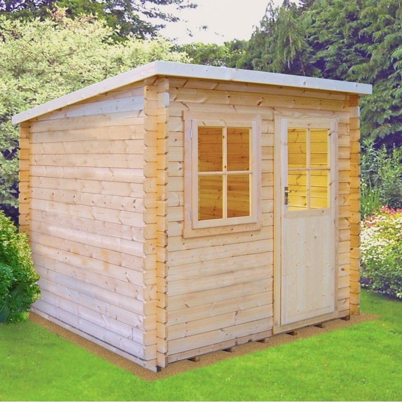 Shire Dean 11' 9" x 13' 8" Pent Log Cabin - Premium 44mm Cladding Tongue & Groove