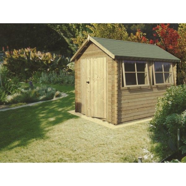 Shire Solway 11' 9" x 11' 9" Apex Log Cabin - Premium 44mm Cladding Tongue & Groove