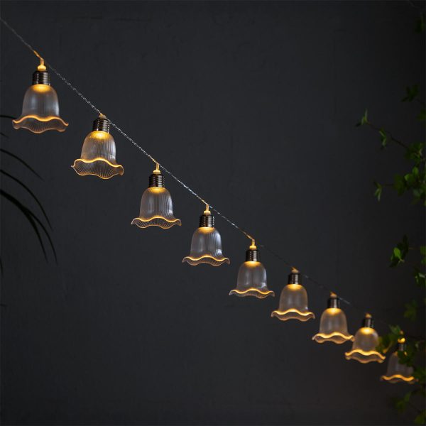 10 Pack Flora Solar Garden String Lights Decoration Warm White LED - 2m by Bright Garden