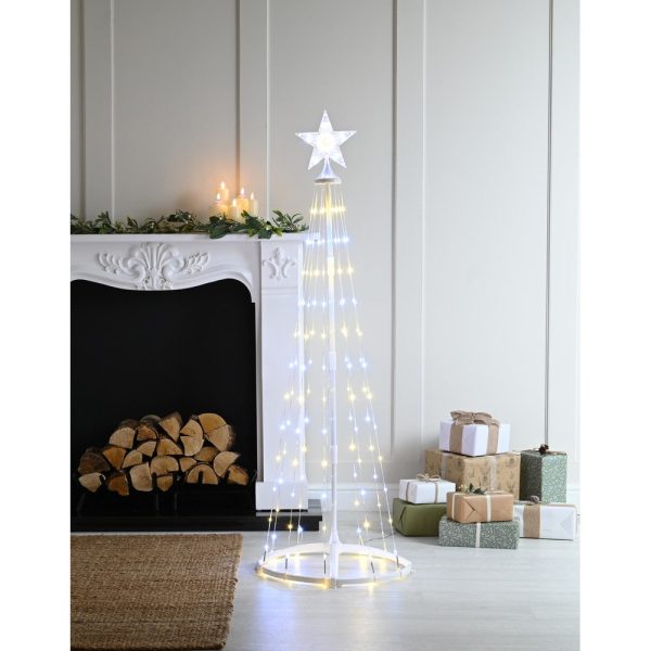 7ft Christmas Tree Light Feature with LED Lights Multicoloured