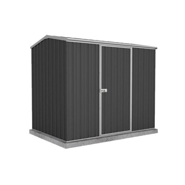 Absco Premier 7' 4" x 4' 11" Apex Shed Steel Monument Grey - Classic