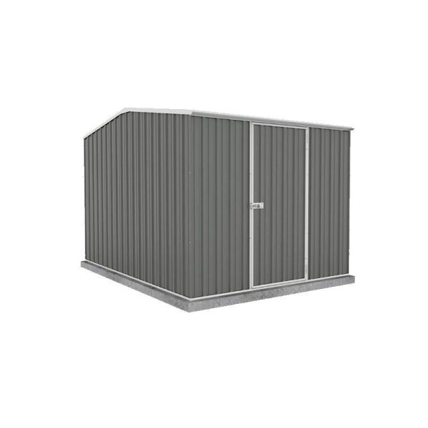 Absco Premier 9' 10" x 0' Apex Shed Steel Monument Grey - Classic