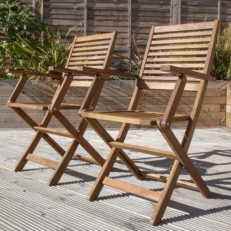 Acacia Wood Garden Chair by Wensum - 2 Seats