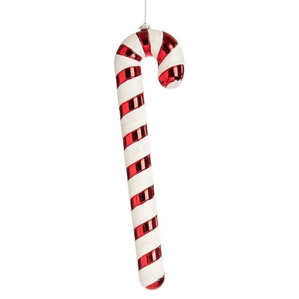 Candy Cane Christmas Decoration Red & White with Striped Pattern - 60cm