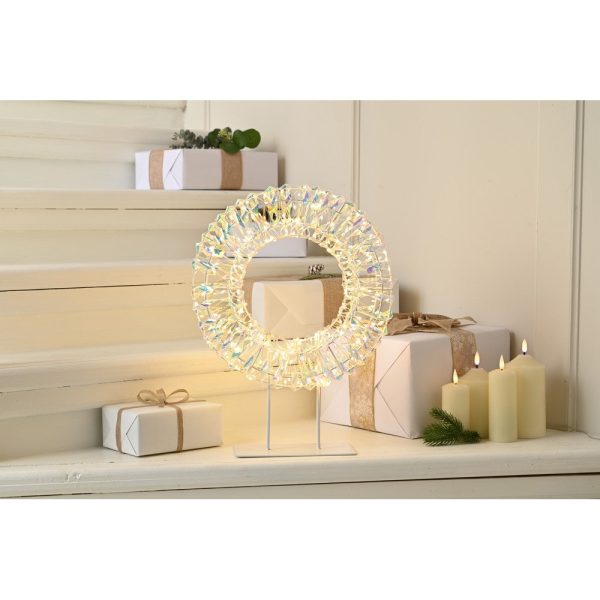 Christmas LED Christmas Star Shimmer Wreath On Base-Multifunction - 3.49cm