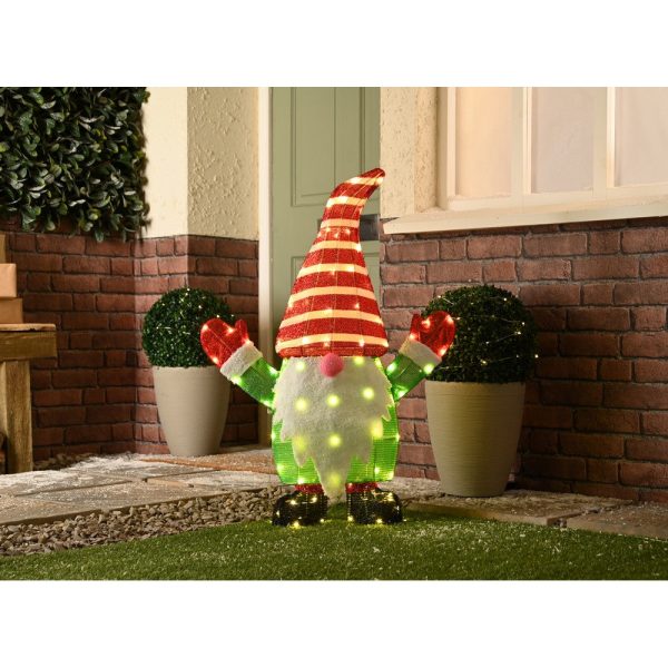 Christmas LED Christmas Waving Gonk - 90cm