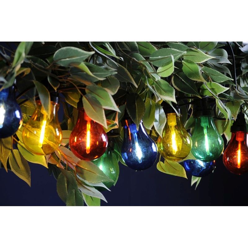 Christmas String Festoon Lights Multicolour Outdoor 10 LED - 4.5m