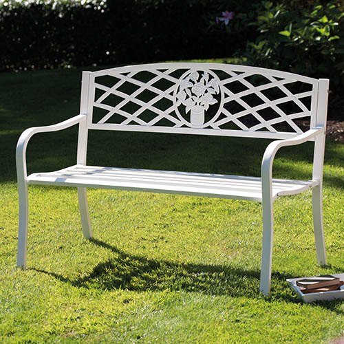 Coalbrookdale Garden Bench White