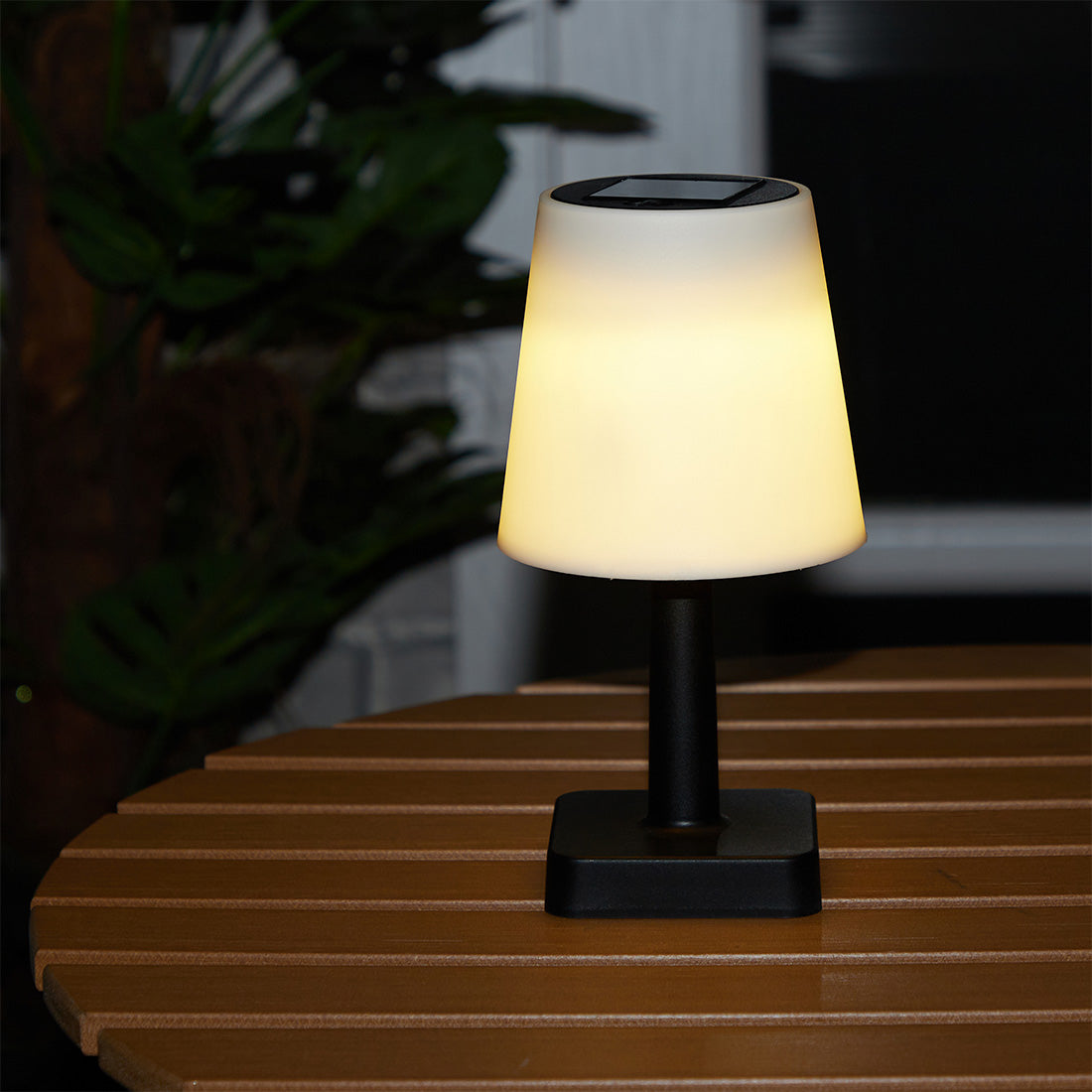 Contemporary Solar Garden Light Lamp Warm White LED - 23.2cm by Bright Garden