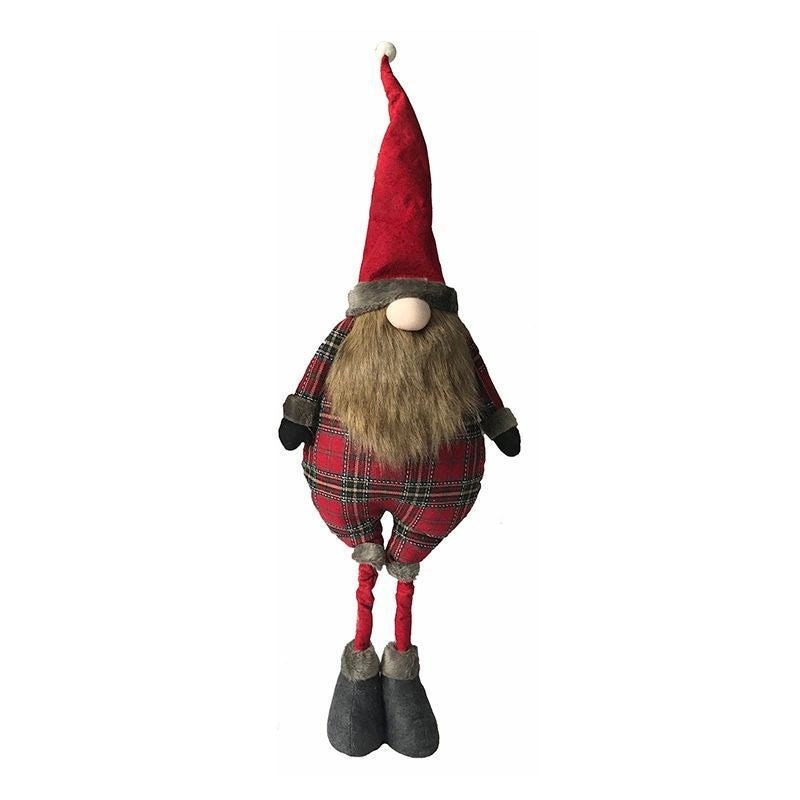 Extendable Standing Gonk Christmas Decoration 111cm - Red Santa Hat