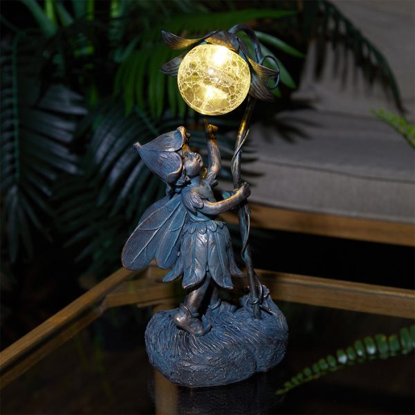 Fairy Flower Solar Garden Light Ornament Decoration Warm White LED - 31cm by Bright Garden