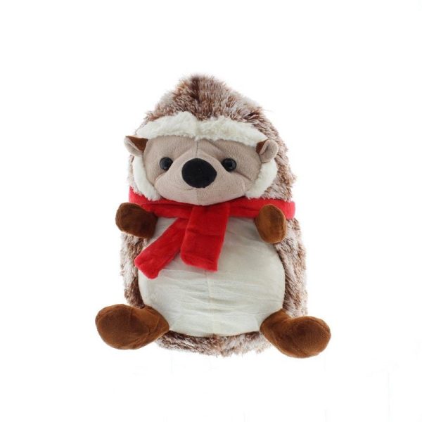 Hedgehog Christmas Decoration Brown & White - 29cm