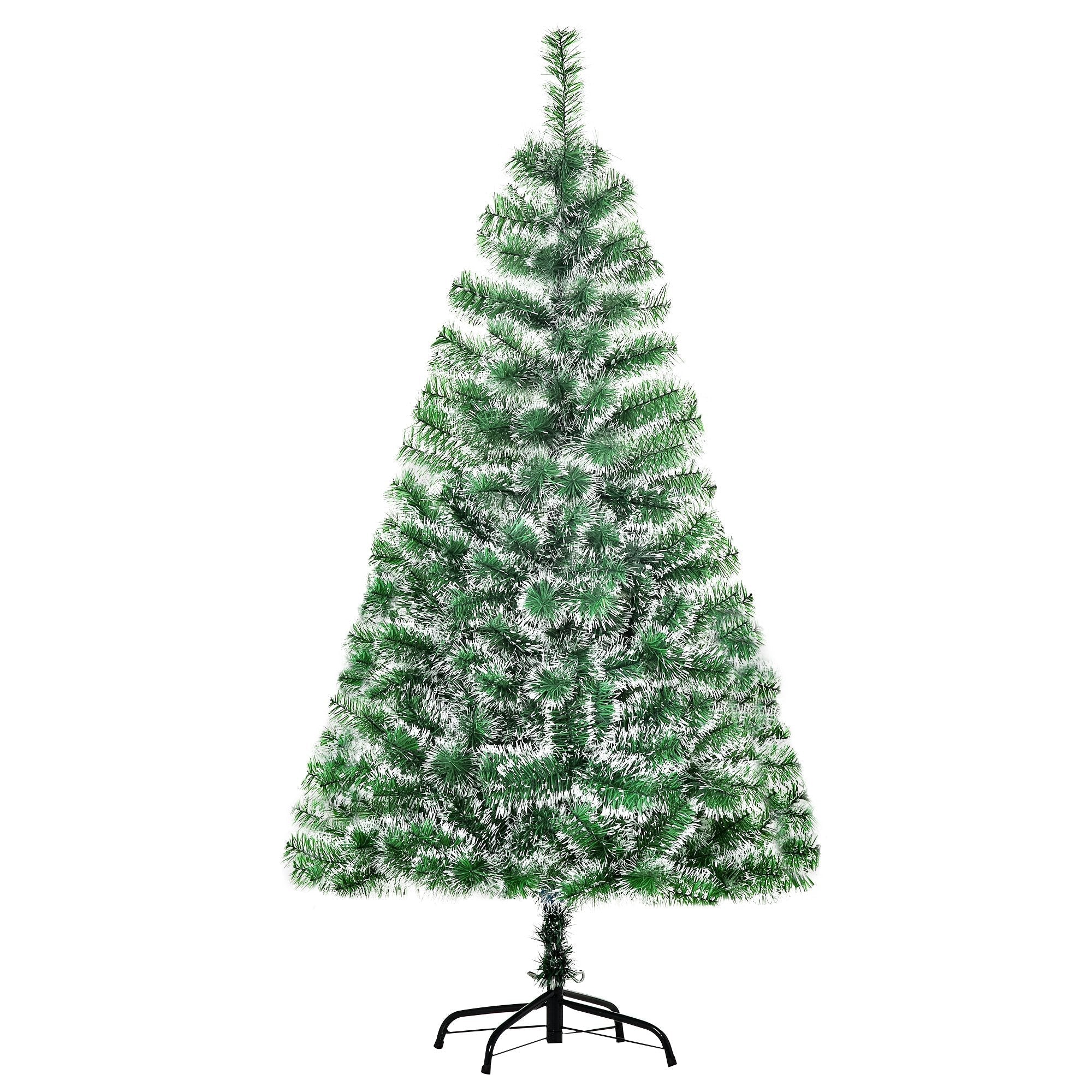 Homcom 5 Foot Indoor Christmas Tree Artificial Decoration Xmas Gift with Metal Stand Branch Tips