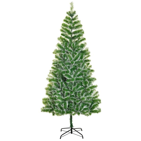 Homcom 7 Foot Indoor Christmas Tree Artificial Decoration Xmas Gift with Metal Stand Branch Tips