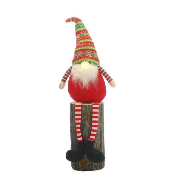 LED Gonk Christmas Decoration Red & Green - 75cm