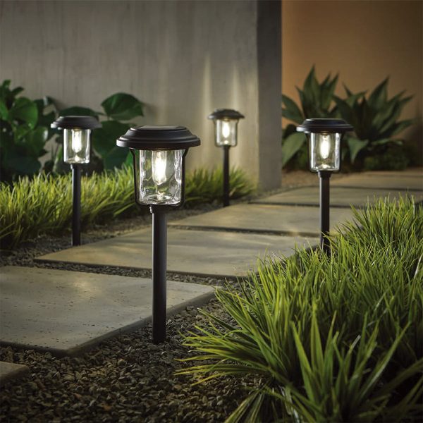 Lantern Solar Garden Stake Light White LED - 54.5cm by Bright Garden