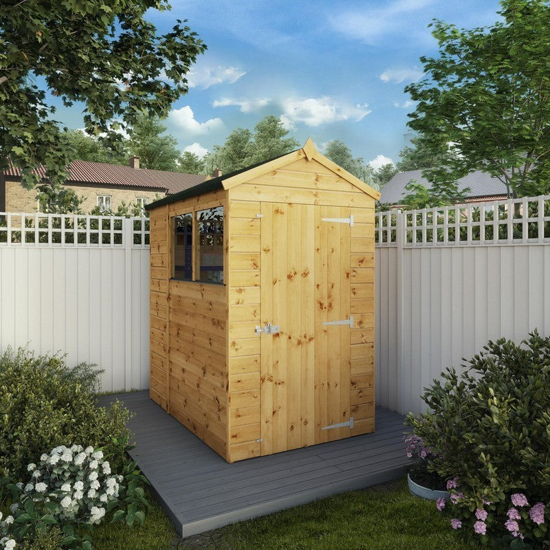 Mercia 3' 10" x 5' 8" Apex Shed - Premium Pressure Treated Shiplap