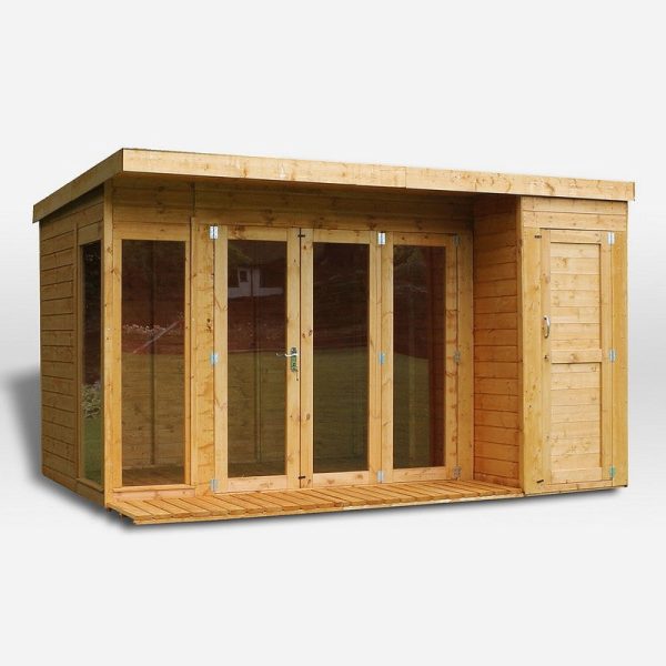 Mercia Corner 12' x 8' 3" Pent Summerhouse - Premium Dip Treated Tongue & Groove