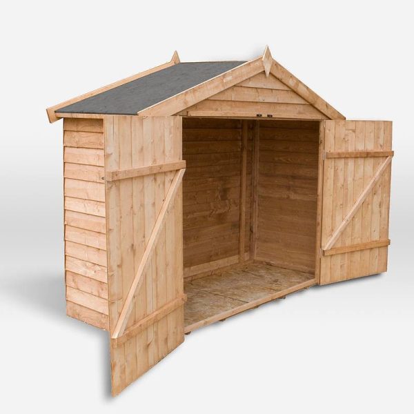 Mercia Garden Storage 2' 9" x 6' 10" Apex Bike Store - Budget Dip Treated Overlap