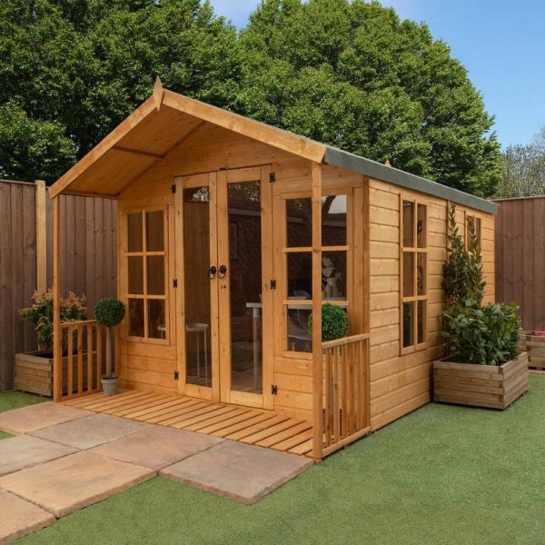 Mercia Wessex 8' 2" x 12' Apex Summerhouse - Premium Dip Treated Shiplap