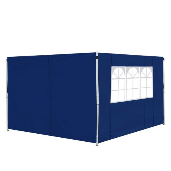 Outsunny 3 x 3M Gazebo Exchangeable Side Panel Panels With Window-Blue