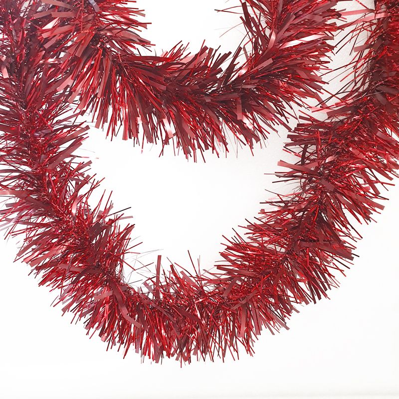 Red Chunky Christmas Tinsel 2M x 125mm