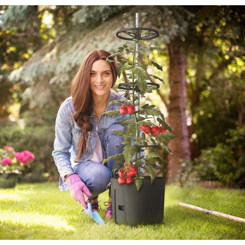 Self-Watering Tomato Pot With Extendable Trellis - 39cm